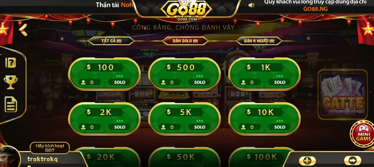 Catte Tại Go88 Đỉnh Cao Bài Sáu Lá Nhận Thưởng Cực Lớn Năm 2026