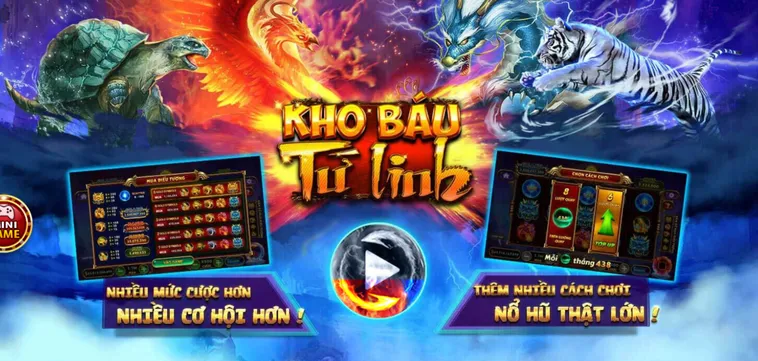 Đại Chiến Tứ Linh Cùng Game Nổ Hũ Kho Báu Tứ Linh Tại Go88 Đỉnh Cao Nhất