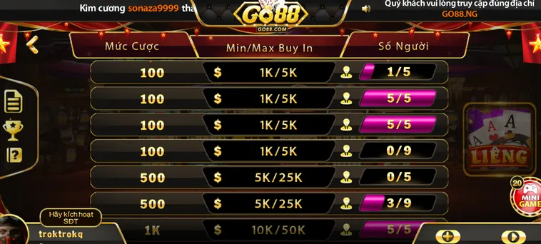 Chinh Phục Game Bài Liêng Tại Go88 Để Khẳng Định Đẳng Cấp Thần Bài Đổi Thưởng Đỉnh Cao