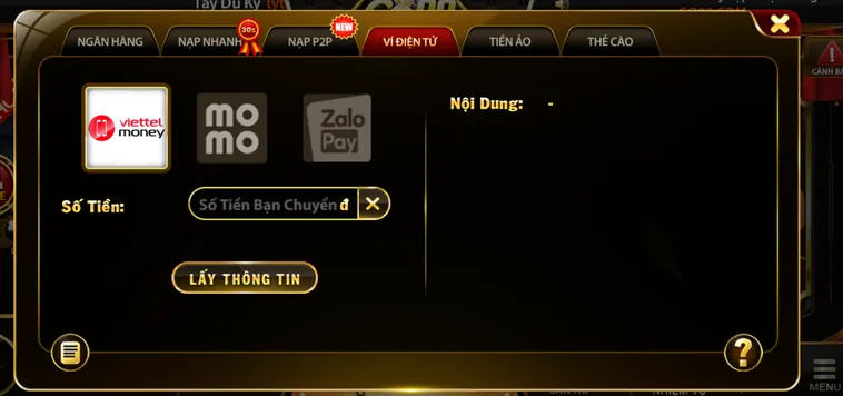 Go88 Hỗ Trợ Bơm Vốn Cực Nhanh Qua Momo, ZaloPay, Viettel Money