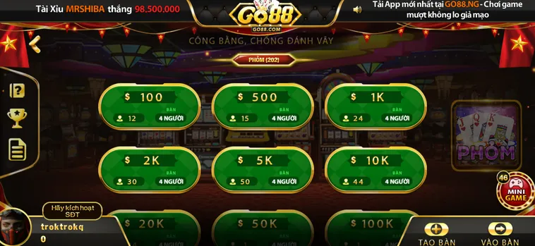 Chinh Phục Game Bài Phỏm Tại Go88 Để Khẳng Định Đẳng Cấp Thần Bài Quốc Tế