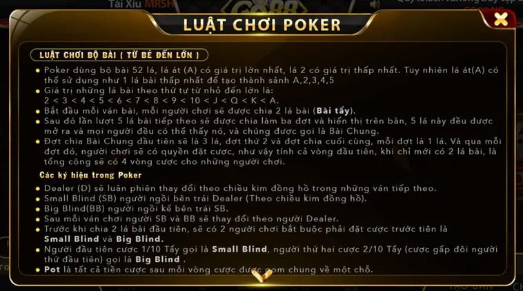 Chinh Phục Game Bài Poker Tại Go88 Để Khẳng Định Vị Thế Cao Thủ Xì Tố Toàn Cầu