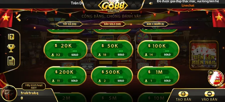 Chinh Phục Game Tiến Lên Miền Nam Tại Go88 Với Những Tuyệt Kỹ Sát Phạt Đỉnh Cao